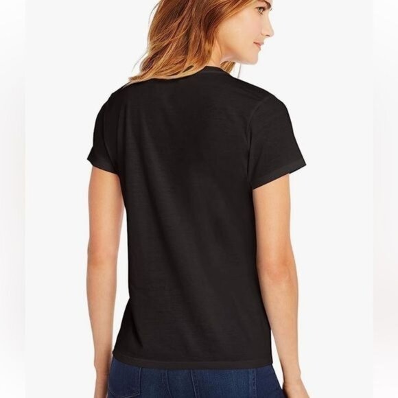 Black V-Neck Owl Print Womens Plus Size T-Shirt 16W Just My Size Soft Cotton Ble - Picture 3 of 9